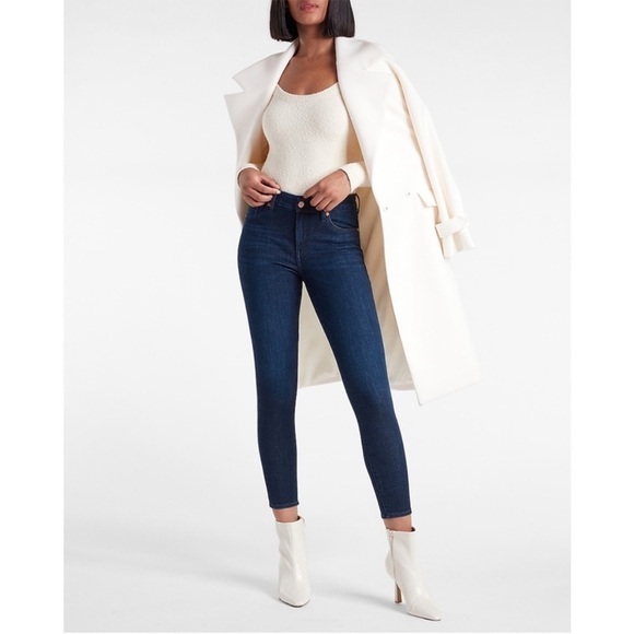 Express Denim - Express Women’s Mid Rise Skinny Stretch Dark Wash Denim Casual Size 8 Regular